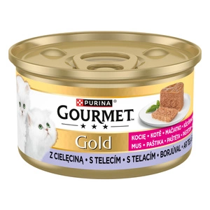 Purina Gourmet Gold Kitten putėsiai su veršiena 85g