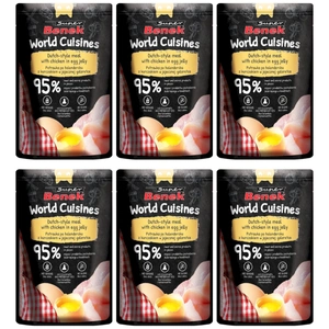 Super Benek World Cuisines visavertis maistas suaugusioms katėms. Olandiškas su vištiena kiaušinių drebučiuose 6x100