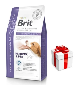BRIT GF Veterinary Diets dog Gastrointestinal-Low Fat 2kg + STAIGMENA ŠUNUI