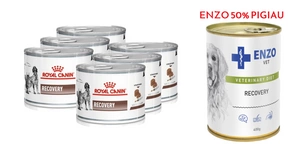 ROYAL CANIN Recovery 6x195g skardinė + 50% PIGIAU ENZO VET Atkūrimo dieta šunims 400g