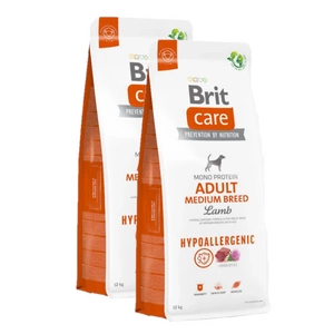 BRIT CARE Dog Hypoallergenic Adult Medium Breed Lamb 2x12kg