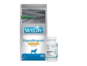 FARMINA Vet Life Hypoallergenic Fish & Potato 12kg + LAB-V Immuno Hard - imuniteto stiprinimas šunims ir katėms 45 kapsulės