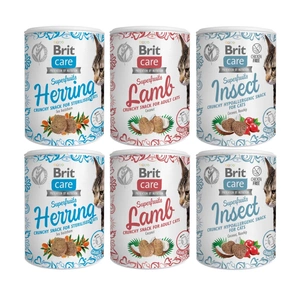 BRIT CARE Cat Snack Superfruits MIX 6x100g