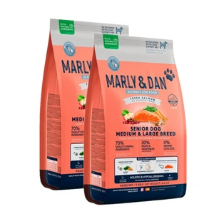 Marly & Dan Senior Dog Medium & Large Breed Fresh Salmon Holistic & Hypoallergenic 2x3 kg sausas maistas