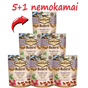 Carnilove Crunchy Snack, skumbrė ir avietė 200 g 5+1 nemokamai