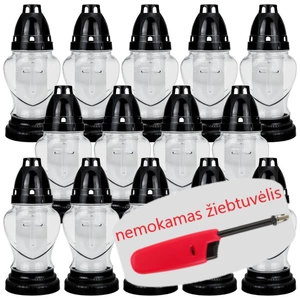 LUKS antkapinis deglas 304BT 18,5cm 14vnt + nemokamas žiebtuvėlis