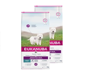 EUKANUBA Daily Care Adult Sensitive Skin 2x12kg - 3% PIGIAU