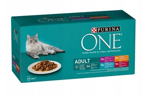Purina One Adult kačių paketėliai MIX skonių padaže 40x85g
