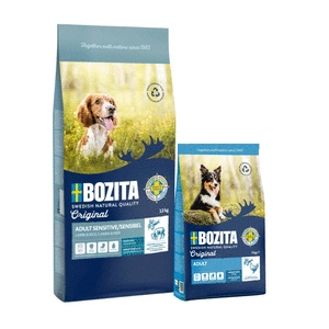 BOZITA Original Sensitive Digestion 12kg + BOZITA Original Adult Classic 3kg nemokamai!