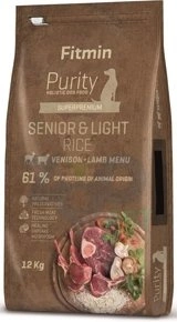 FITMIN Purity Senior Venison, Lamb & rice Light 12kg