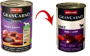 ANIMONDA GranCarno Adult Dog Skonis: jautiena + ėriena 400g