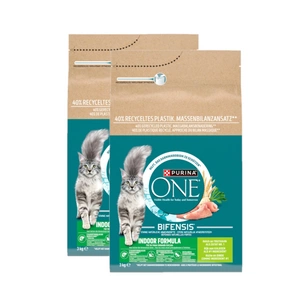 Purina One Indoor Cat suaugusių kačių ėdalas su kalakutiena katėms 2x3kg