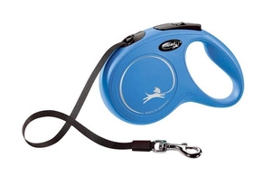 FLEXI New Classic pavadėlis mėlynas L 5 m iki 50 kg - juosta