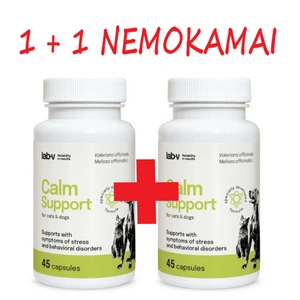 LAB-V Calm Support - streso ir elgesio sutrikimų simptomų palaikymas 45 kapsulės 1 + 1 NEMOKAMAI!!!