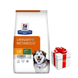 HILL'S PD Prescription Diet Canine c/d Urinary + Metabolic 12 kg + Staigmena Šunui