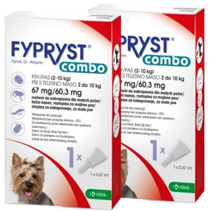 Fypryst Combo 67 mg/60,3 mg, užlaš. tirpalas mažiems šunims (2-10kg) 1 pipetė10 PIP - 2vnt.