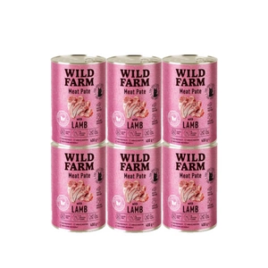 WILD FARM Paštetas su ėriena 6x400g - ėdalas katėms be glitimo