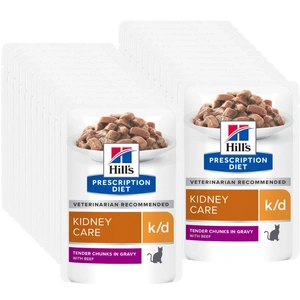 HILL'S PD Prescription Diet Feline k/d Kidney Care With Beef su jautiena 24x85g