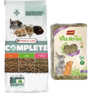VERSELE-LAGA Cavia Complete - jūrų kiaulytėms 8kg + VITAPOL šienas graužikams 1,2kg