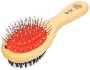 DINGO medinis ovalus dvipusis šepetys, dydis "L"