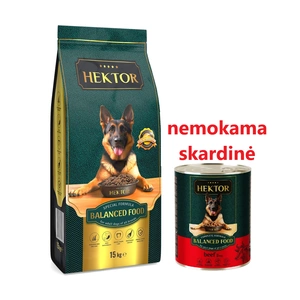 HEKTOR BALANCED Adult 15kg + 1240 g skardinė nemokamai