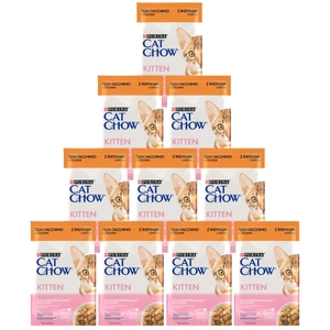 CAT CHOW Kačiukų ėdalas su kalakutiena ir cukinija drebučiuose 10x85g