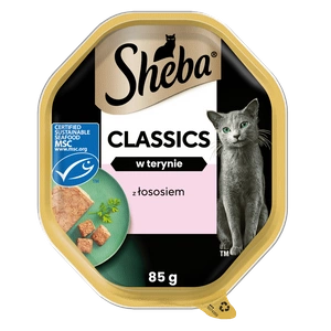 SHEBA® Classics 85g su lašiša - drėgnas paštetas katėms