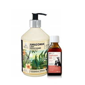 Super Beno aplink pasaulį AMAZONIA FREQUENT WASHING Šampūnas 400 ml + Lab-V 100% lašišų aliejus įvairaus amžiaus šunims ir katėms 100ml šalto spaudimo