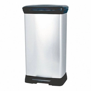 Curver šiukšliadėžė sidabrinė 50L su pedalu