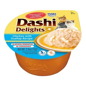 Inaba DASHI papildomas kačių ėdalas - vištienos ir šukučių skonio sultinys 70 g