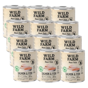 WILD FARM Pate Salmon&Fish 12x800g ėdalas šunims be glitimo