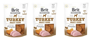 "BRIT Jerky Snack" kalakutienos monetos su moliūgais 3x80g