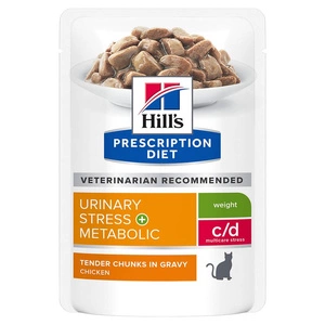 HILL'S PD Prescription Diet Feline c/d Urinary Stress + Metabolic Chicken 85g paketėlis