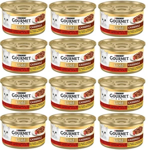 Purina Gourmet Gold su jautiena ir vištiena pomidorų padaže 12x85g
