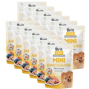 Brit Care Mini triušio ir lašišos filė su padažu 12x85g
