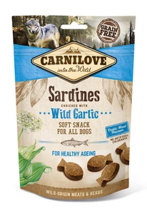 Carnilove Semi Moist Snack, sardinės ir meškinis česnakas 200 g