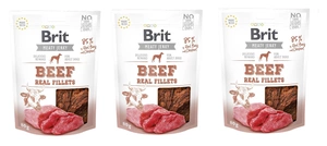 BRIT Jerky Snack jautienos filė 3x80g