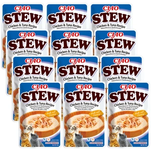 INABA Cat Ciao Stew - Kreminis vištienos ir tuno skonio ėdalas katėms 12x40g