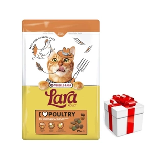 VERSELE-LAGA Lara Adult Turkey & Chicken 1.9kg - suaugusių kačių maistas su vištiena ir kalakutiena + Staigmena katei