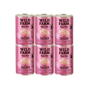 WILD FARM Paštetas su vištiena 6x400g - maistas katėms be glitimo
