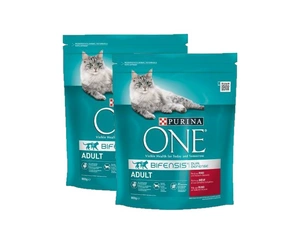 Purina One Cat suaugusiųjų ėdalas katėms su jautiena 2x800g