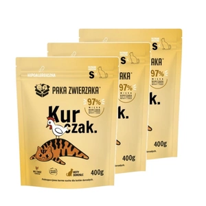 Paka Zwierzaka - katei sausas maistas Vištiena ''S'' 3x400g