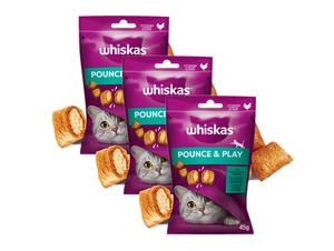 WHISKAS Energy and Vitality 3x45g skanėstas katėms, su vištiena