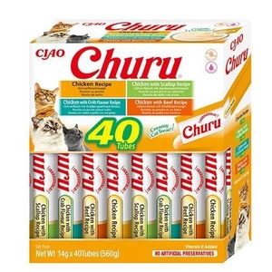 INABA Churu katėms - mišraus skonio su vištiena 40x14g