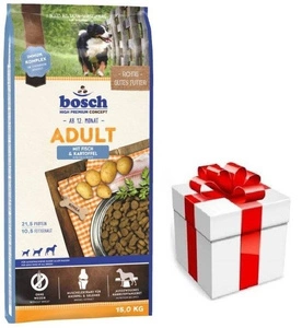 Bosch Adult Fish & Potato, žuvis ir bulvės 15kg + STAIGMENA ŠUNUI