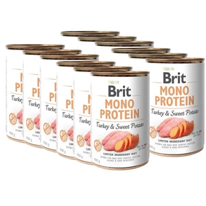 BRIT MONO PROTEIN TURKIJAUS ir saldžiųjų bulvių 12x400g