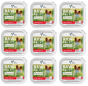 Vetexpert RAW PALEO PATE MINI suaugusiųjų jautiena 9x150g - jautienos padėklas