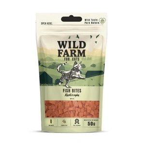 WILD FARM Žuvies gabaliukai 50 g kačių skanėstai