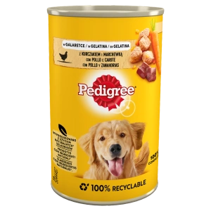 PEDIGREE Adult konservų dėžutė 400 g - drėgnas šunų ėdalas su vištiena ir daržovėmis drebučiuose