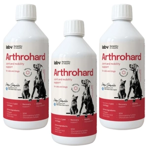 LAB-V Arthrohard 3x500ml Sąnarių paramos formulė šunims ir katėms